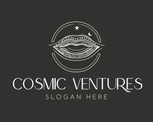 Cosmic Makeup Lips logo design