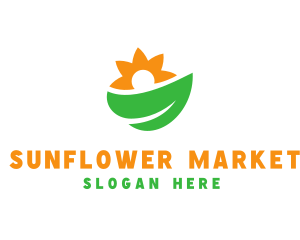 Leaf Sunflower Nature logo