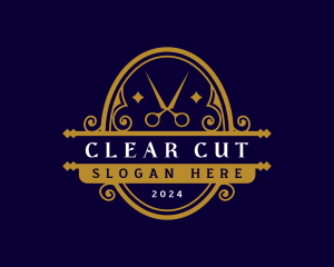 Scissor Barber Cut logo design