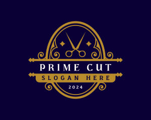 Scissor Barber Cut logo design