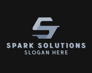 Industrial Company Letter S logo design