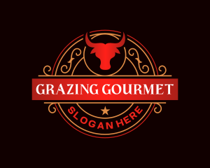 Luxury Bull Restaurant logo design