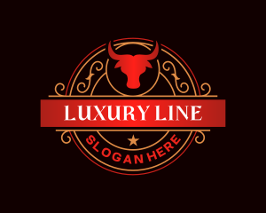 Luxury Bull Restaurant logo design