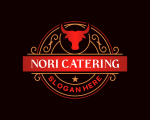 Luxury Bull Restaurant logo design