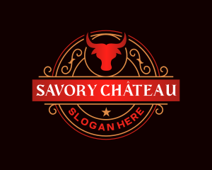 Luxury Bull Restaurant logo design