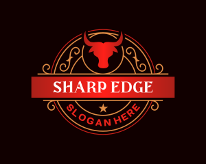 Luxury Bull Restaurant logo design