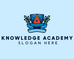 Academy School Wreath logo design