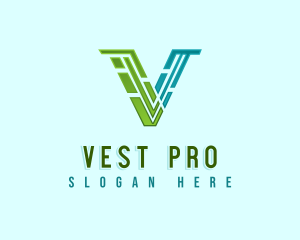 Professional Business Letter V logo design