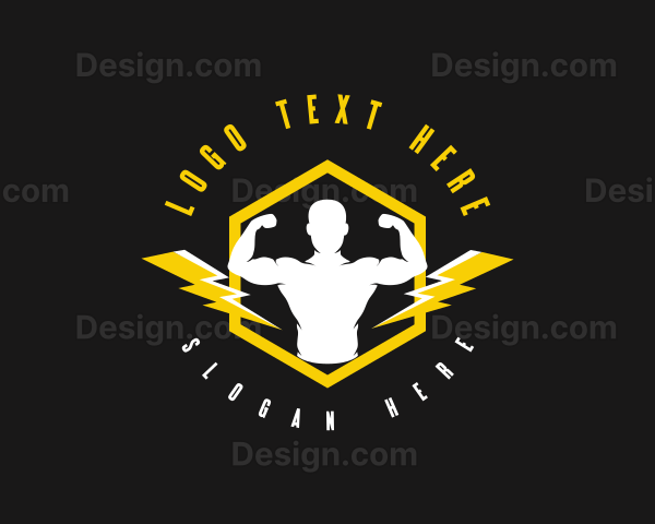 Thunder Gym Fitness Trainer Logo