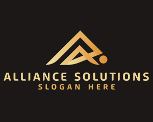 Luxury Mountain Peak logo design