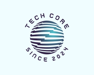 Business Tech Globe logo design