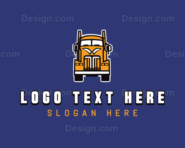 Trailer Truck Delivery Shipping Logo