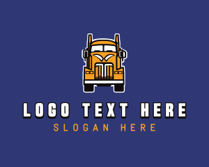 Trailer Truck Delivery Shipping logo