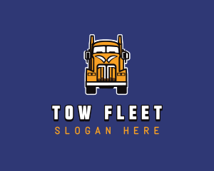 Trailer Truck Delivery Shipping logo design