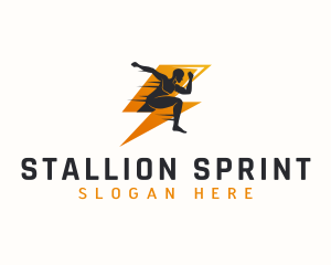 Sprint Run Lightning logo design