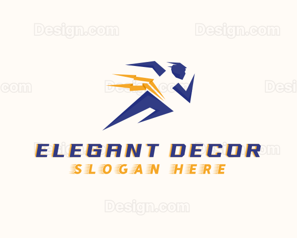 Sports Athlete Running Logo