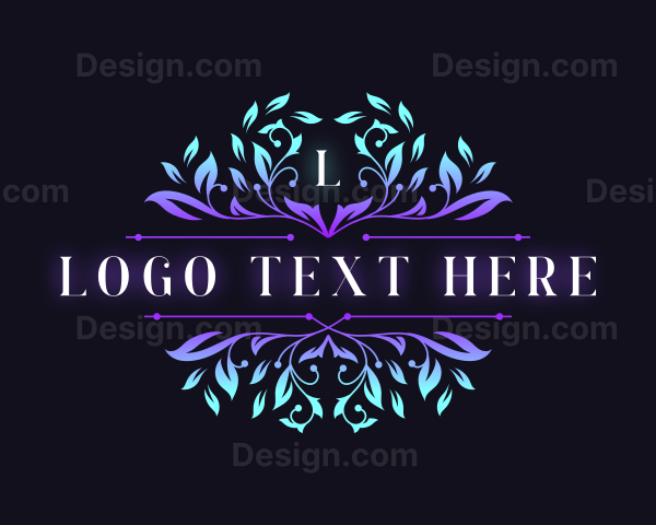 Floral Leaf Ornament Logo