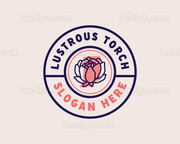 Indiana Flower Peony Logo