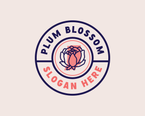 Indiana Flower Peony logo design