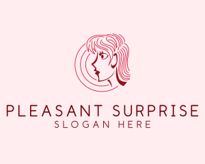 Surprised Woman Beauty  logo design