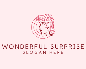 Surprised Woman Beauty  logo design