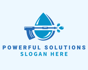 Pressure Washer Droplet  logo design