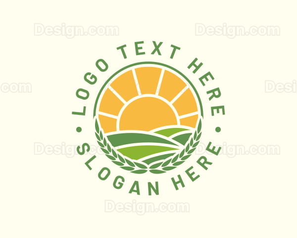 Sunny Agriculture Field Logo