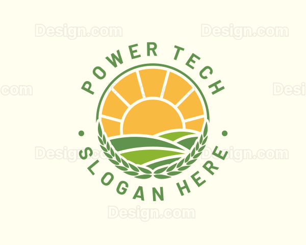 Sunny Agriculture Field Logo