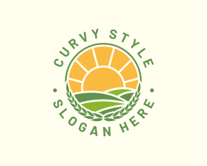 Sunny Agriculture Field logo design