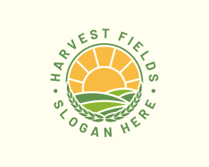 Sunny Agriculture Field logo design