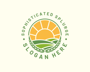 Sunny Agriculture Field logo design