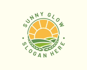 Sunny Agriculture Field logo design