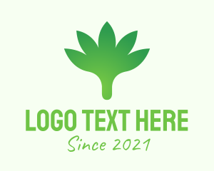 Gradient Cannabis Leaf logo