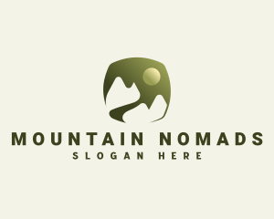 Camping Mountain Valley logo design