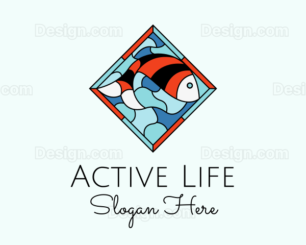 Fish Plate Stained Glass Logo