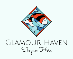 Fish Plate Stained Glass logo