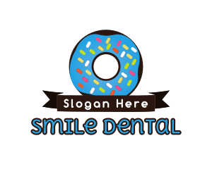 Sweet Donut Ribbon Logo