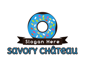 Sweet Donut Ribbon logo design