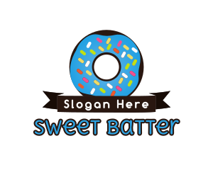 Sweet Donut Ribbon logo design