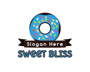 Sweet Donut Ribbon logo design