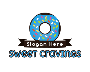 Sweet Donut Ribbon logo design