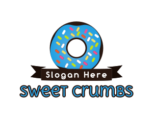 Sweet Donut Ribbon logo design