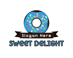 Sweet Donut Ribbon logo design