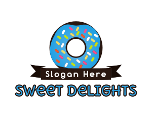 Sweet Donut Ribbon logo design