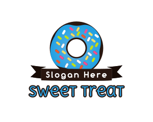 Sweet Donut Ribbon logo design