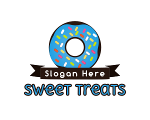 Sweet Donut Ribbon logo design