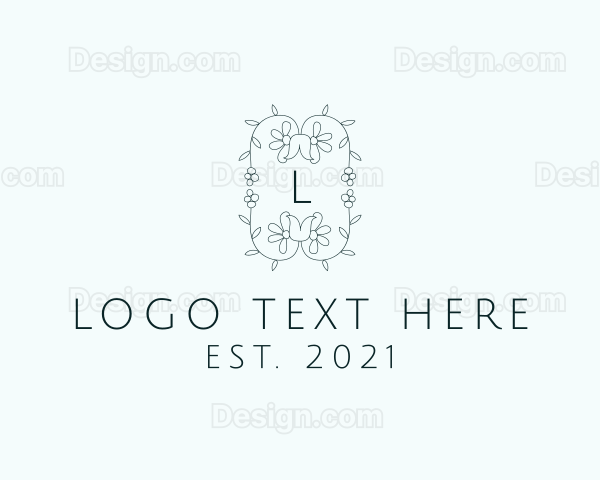 Leaf Floral Decoration Logo