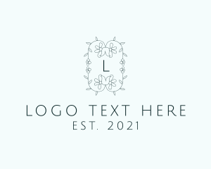 Leaf Floral Decoration Logo