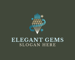 Diamond Jewelry Gem logo design