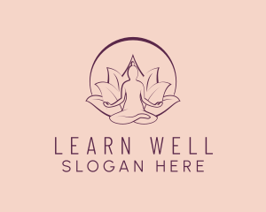 Wellness Meditation Petal logo design